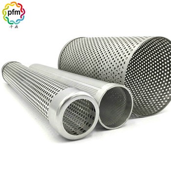 304 stainless steel  pipeline perforated filter cylinder